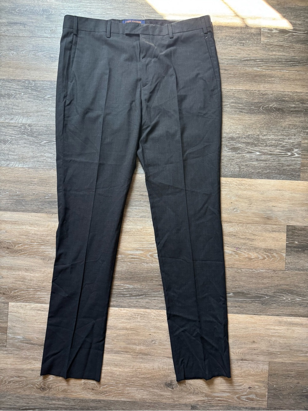 Louis Vuitton Men's Black Dress tailored Trousers Sz 56